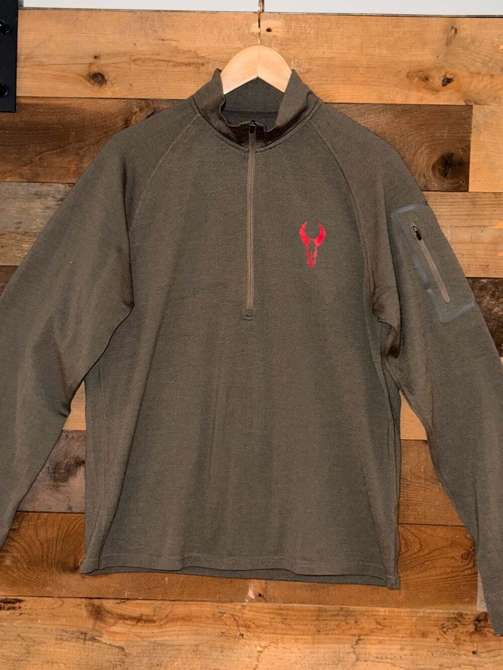 Badlands Ovis 1/4 Zip Crew Merino Wool Pullover Size L 0518